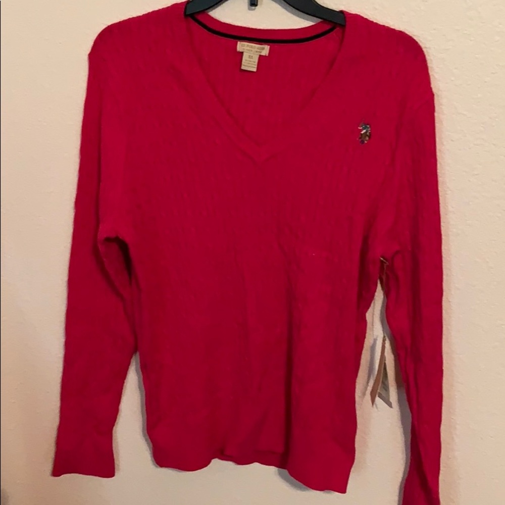 Polo vneck sweater